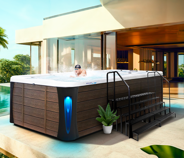 Calspas hot tub being used in a family setting - Ankeny